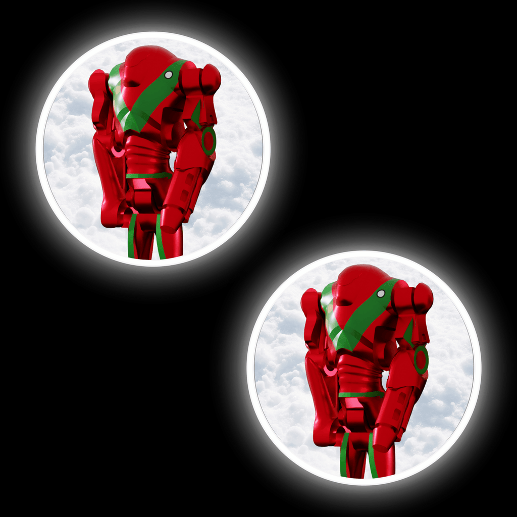 2x "Christmas Clanker" Star Wars B2-RP Rocket Super Battle Droid