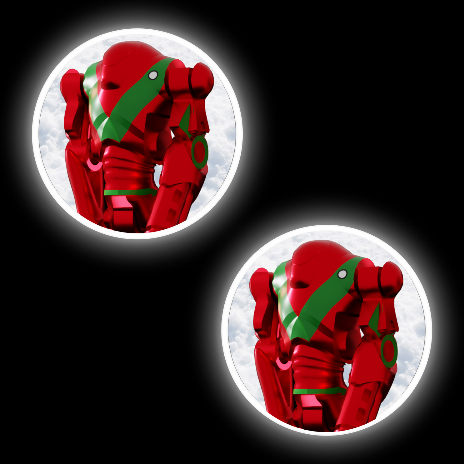 2x "Christmas Clanker" Star Wars B2-RP Rocket Super Battle Droid
