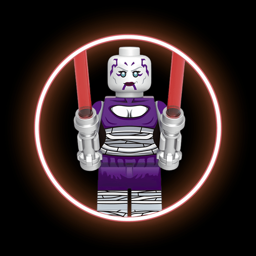 Asajj Ventress — custom Star Wars minifigure on premium 1:1 bricks