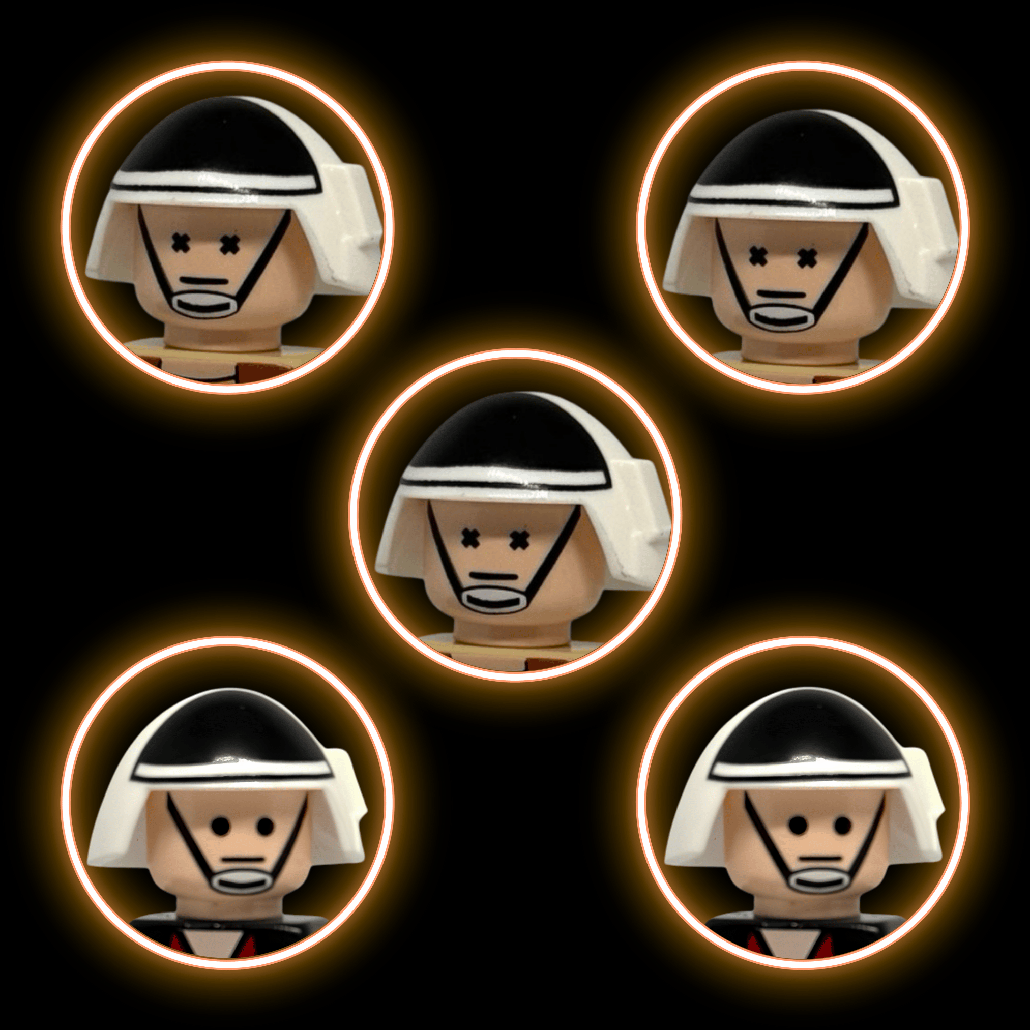 5x Rebel TCS Helmets and Heads