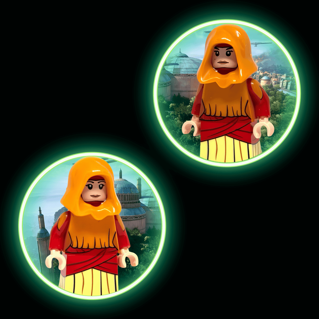 Naboo Handmaiden — custom Star Wars minifigure on premium 1:1 bricks