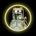 Metallic Gold Retro Boba Fett