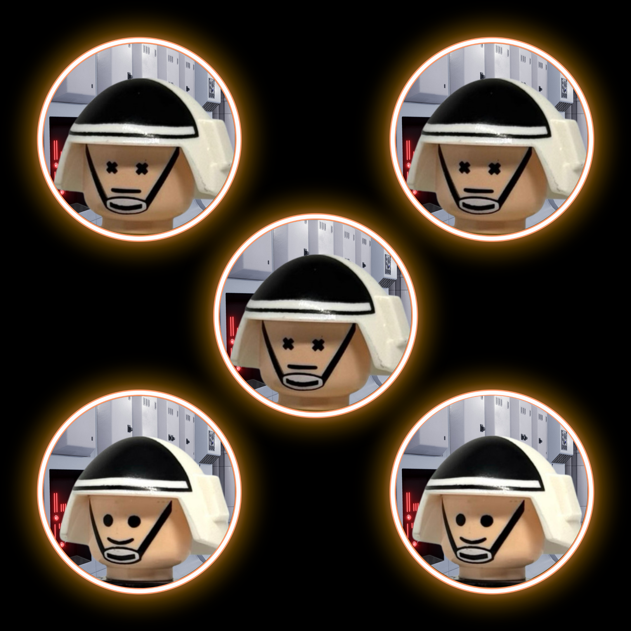 5x Rebel TCS Helmets and Heads