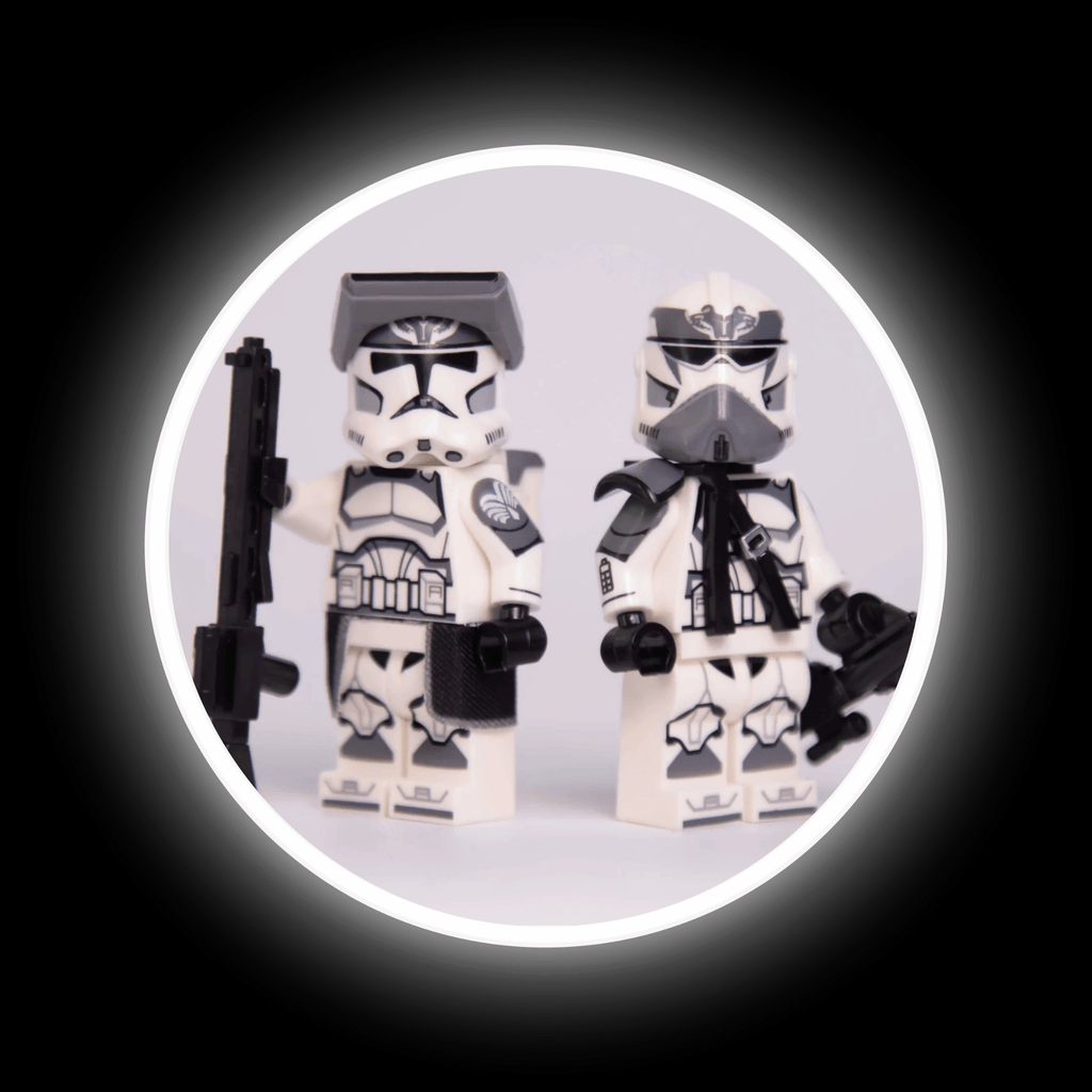 Wolfpack Trooper - 2020 Style — custom Star Wars minifigure on premium 1:1 bricks