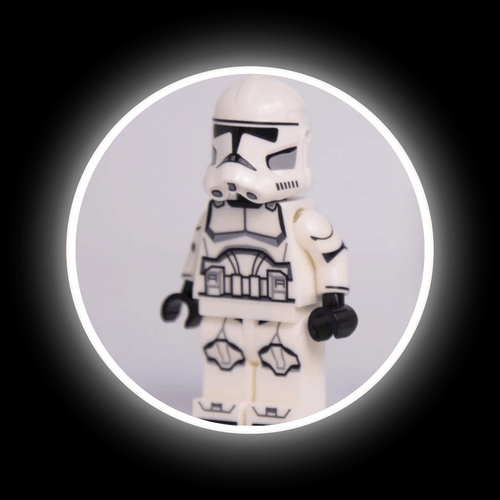 Ball-Joint Clone Trooper - Phase 2 - 2020 Style — custom Star Wars minifigure on premium 1:1 bricks