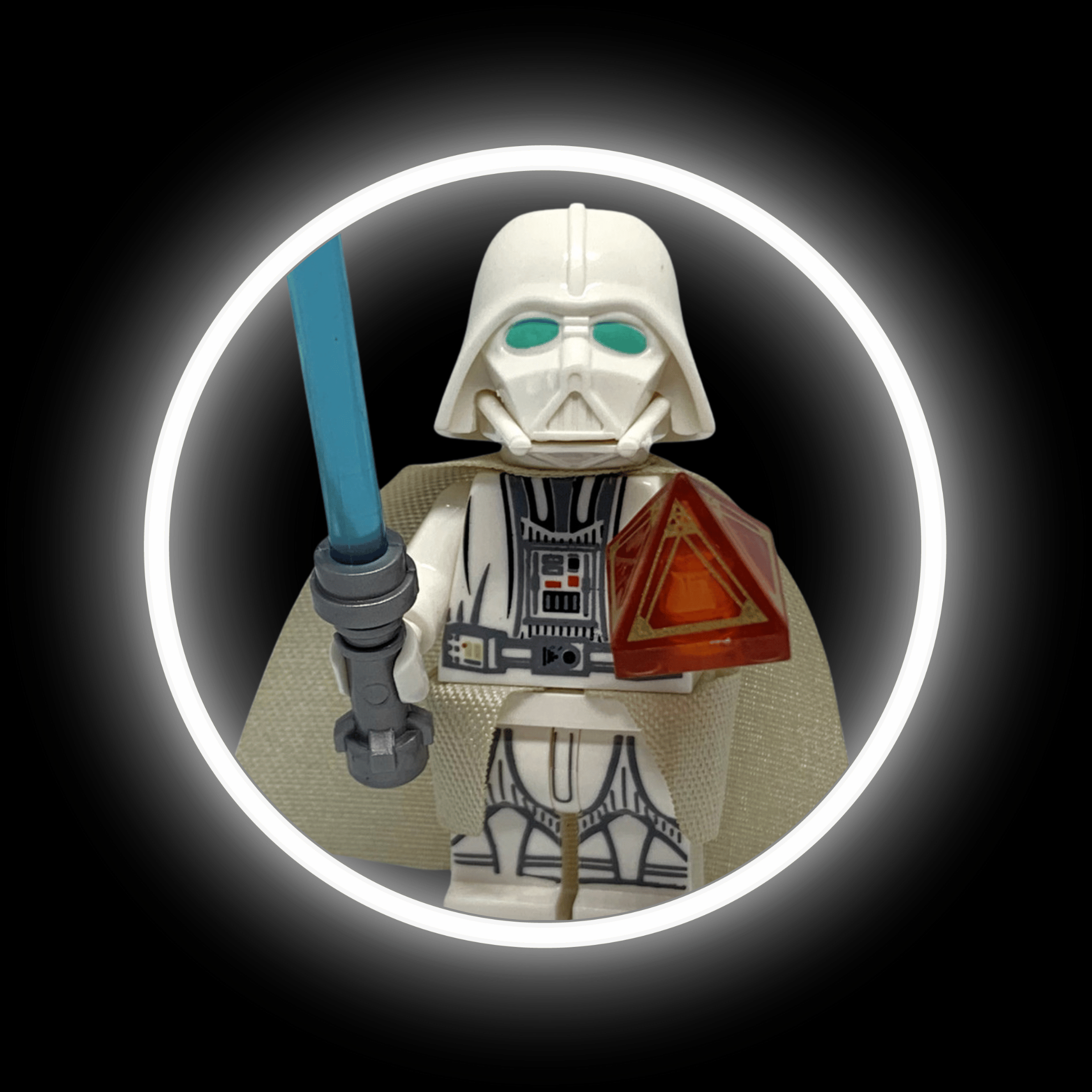 Redeemed Jedi Vader w/ Holocron — custom Star Wars minifigure on premium 1:1 bricks