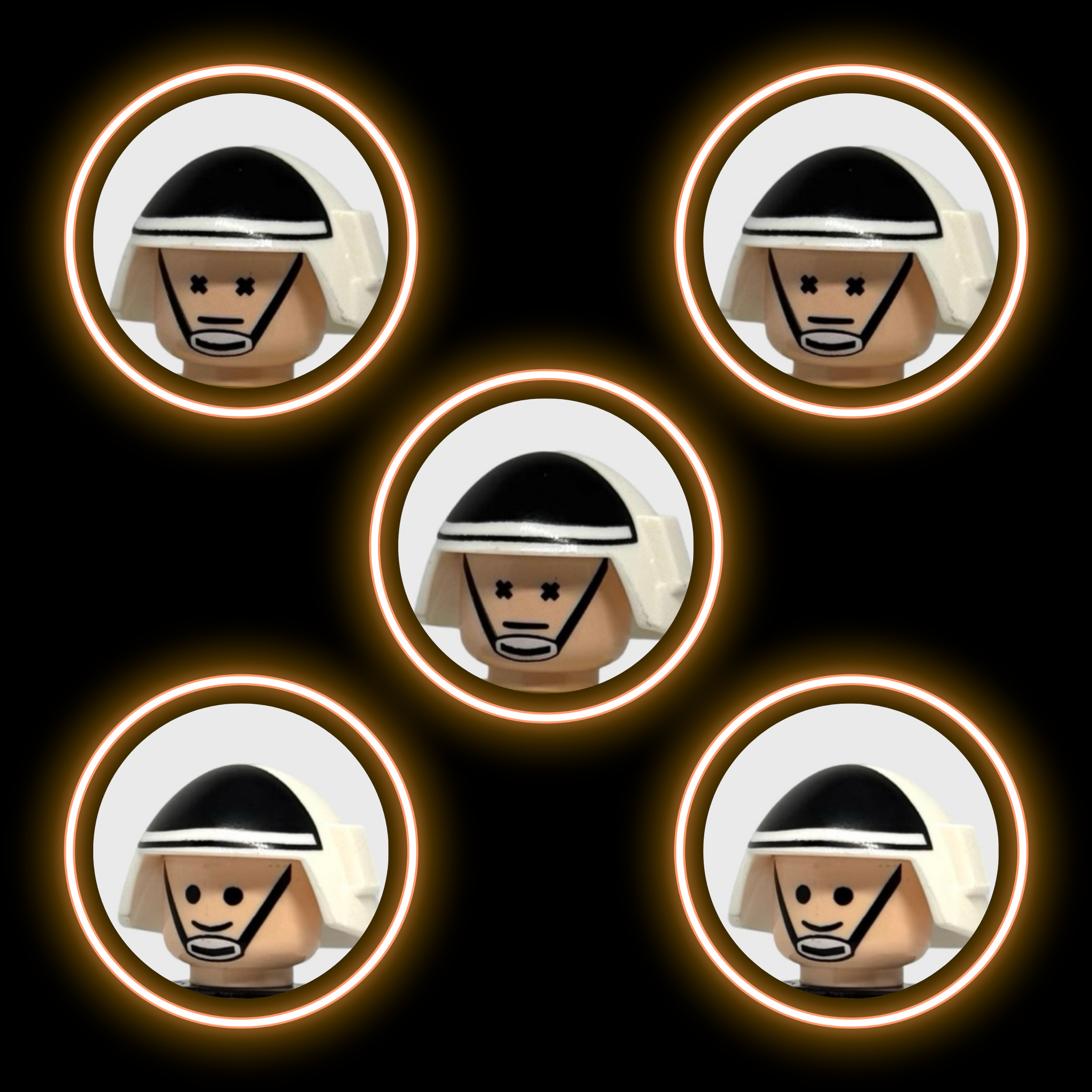 5x Rebel TCS Helmets and Heads