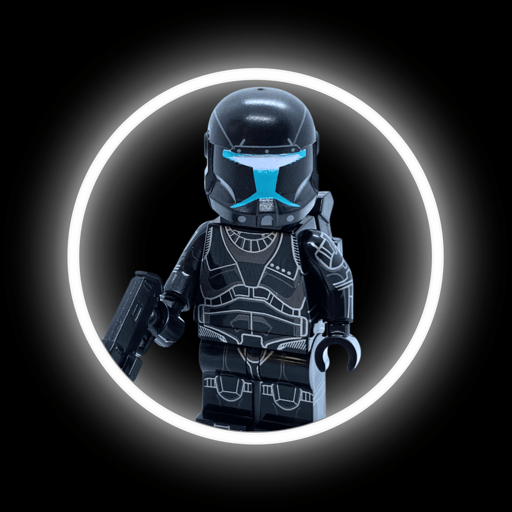 Shadow Clone Commando — custom Star Wars minifigure on premium 1:1 bricks