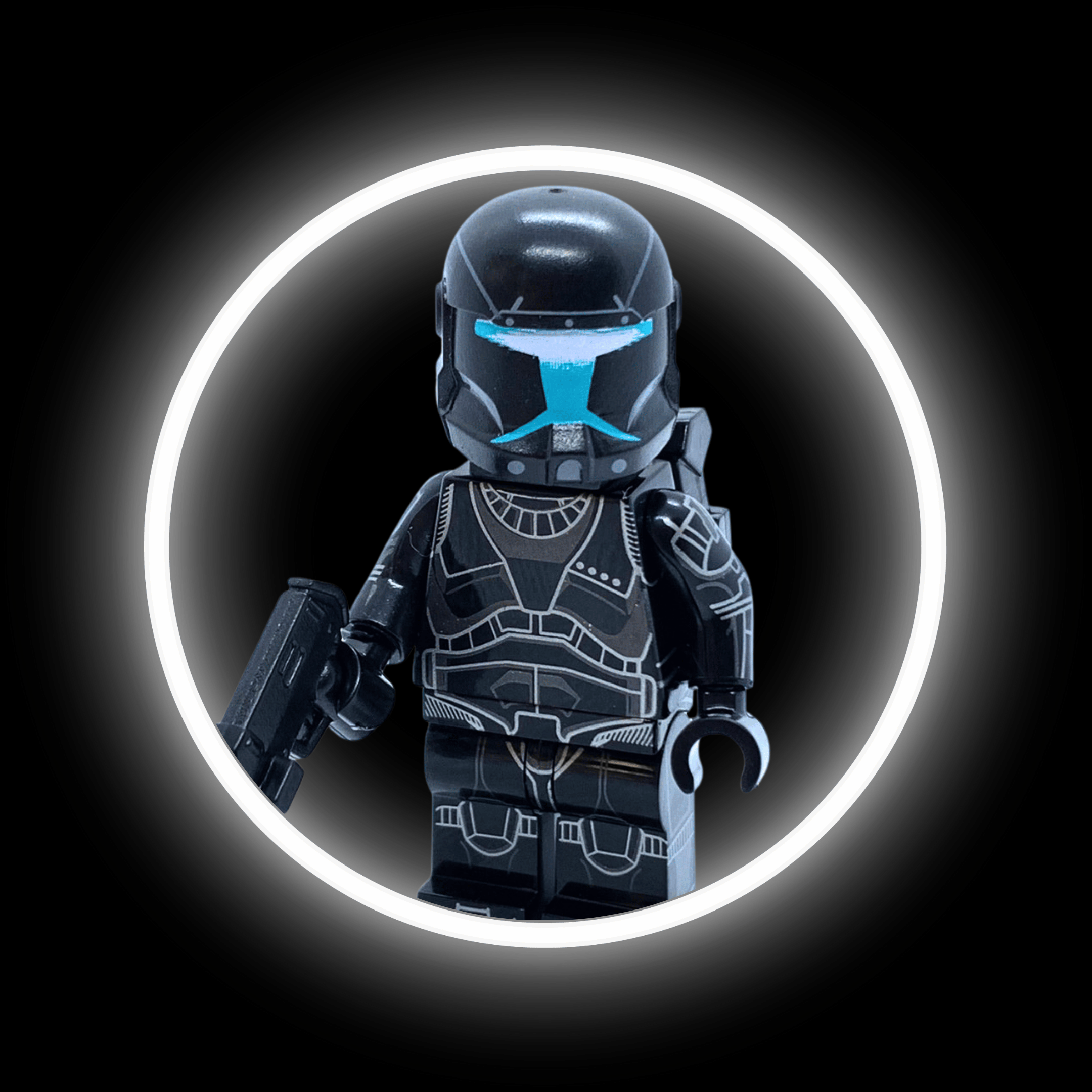 Shadow Clone Commando — custom Star Wars minifigure on premium 1:1 bricks