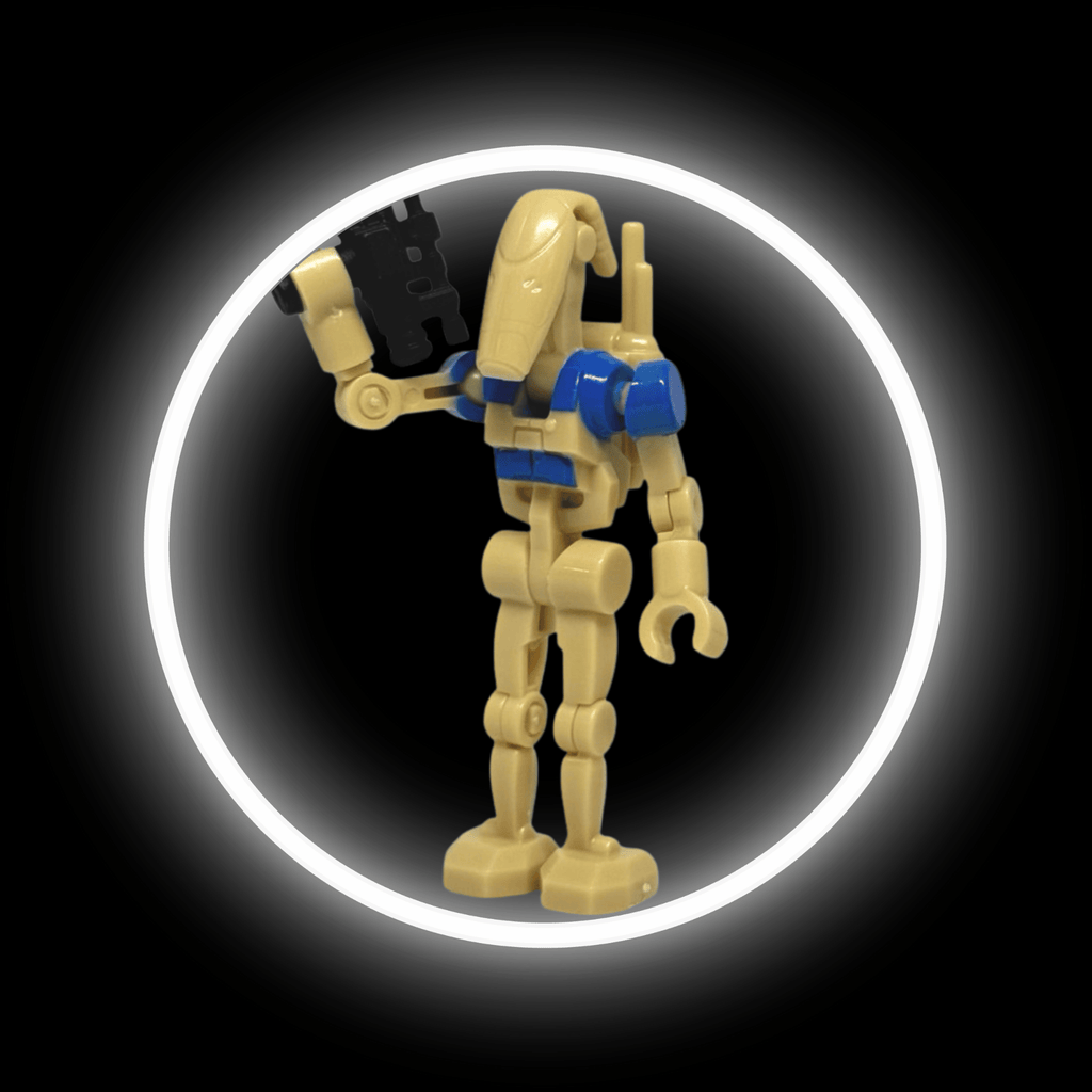 Posable B-1 Pilot Battle Droid — custom Star Wars minifigure on premium 1:1 bricks