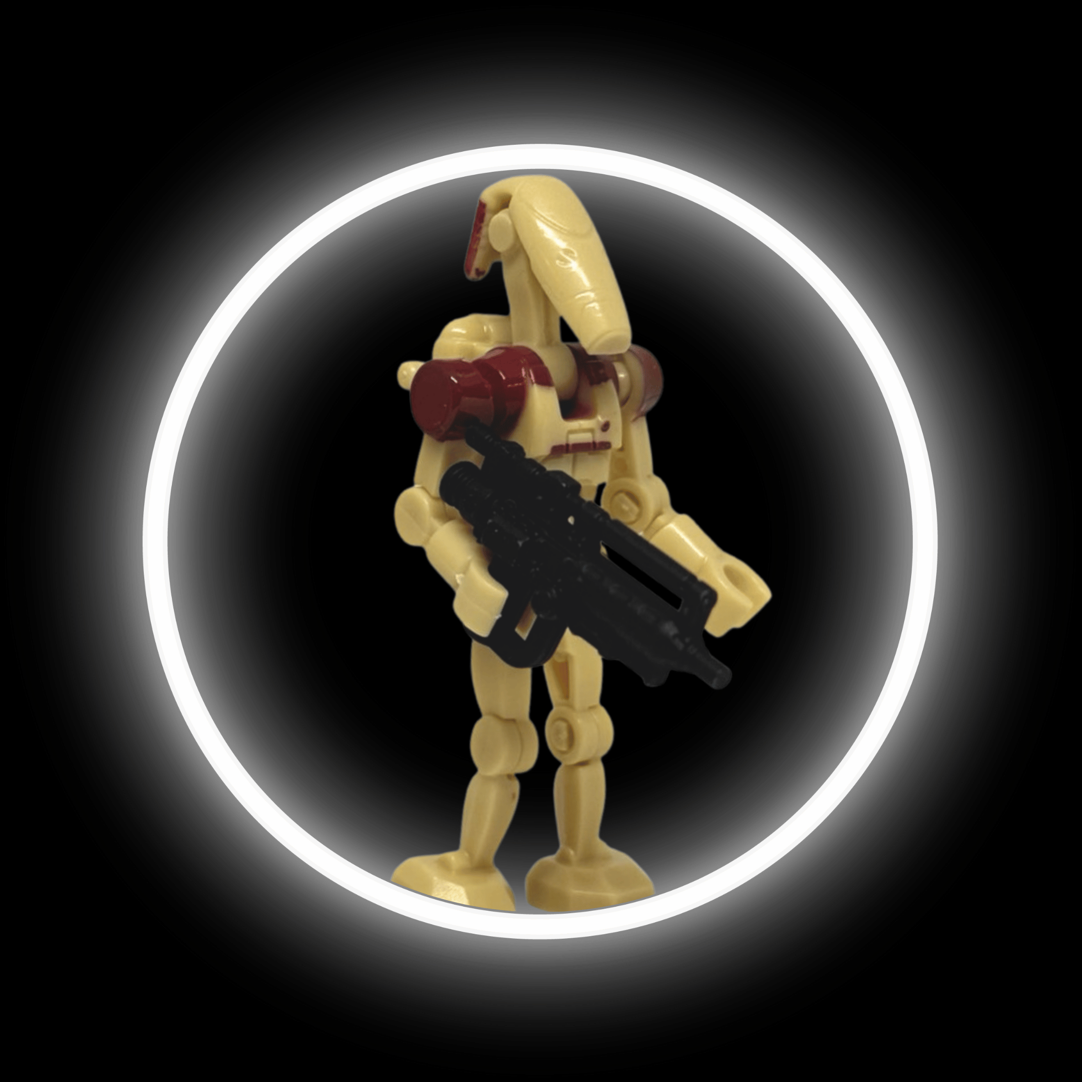 Posable B-1 Security Battle Droid — custom Star Wars minifigure on premium 1:1 bricks