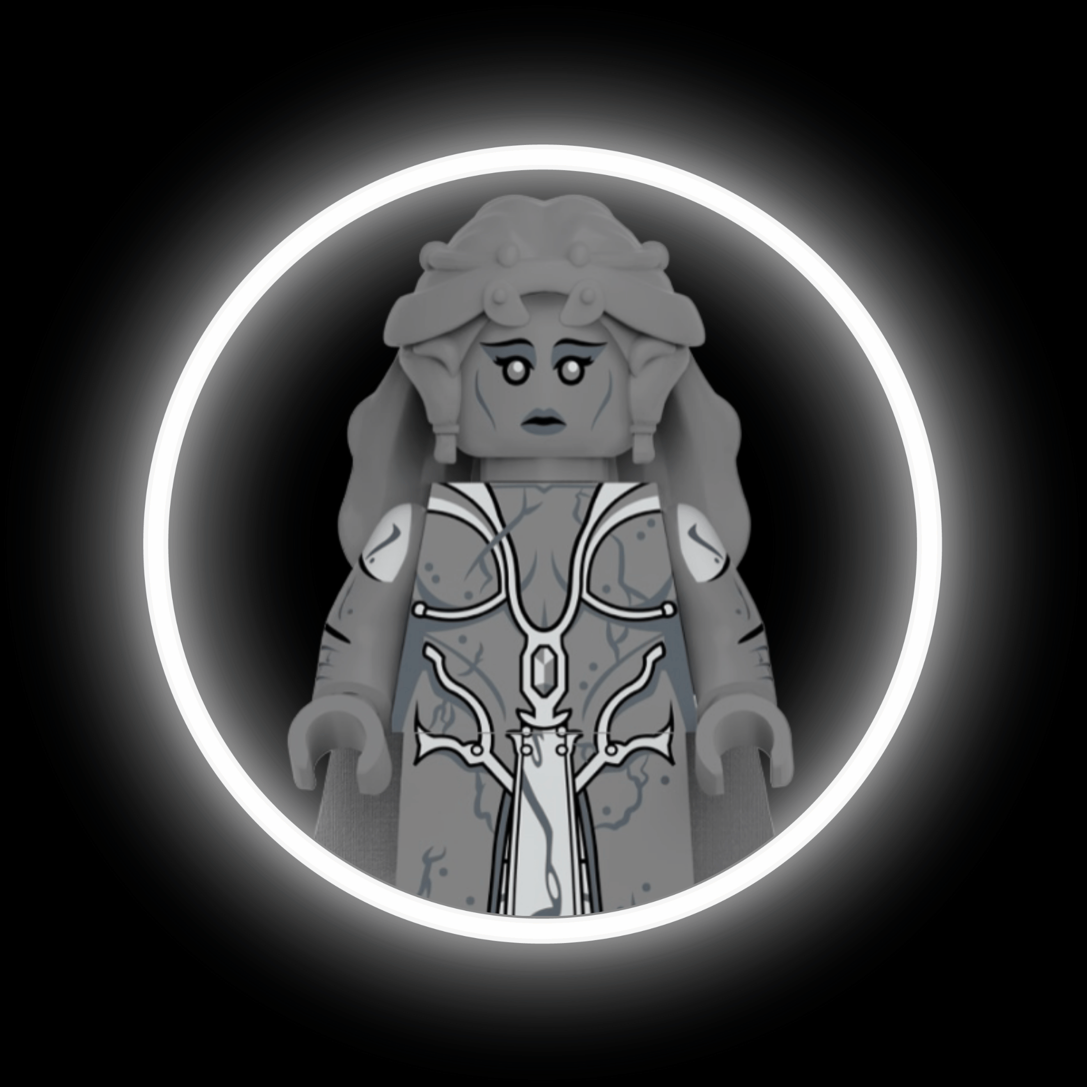 Statue of The Daughter (Ahsoka Show - Peridea) — custom Star Wars minifigure on premium 1:1 bricks