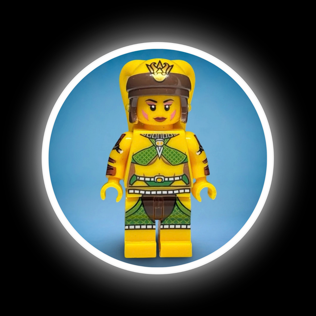 Yellow Twi'lek dancer custom minifigure with crowned headdress
