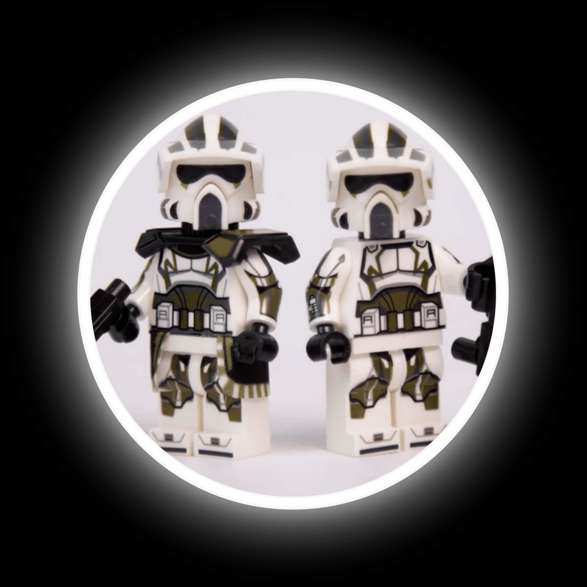 Commander Trauma 2020 style custom clone commander minifigure with olive camo armour