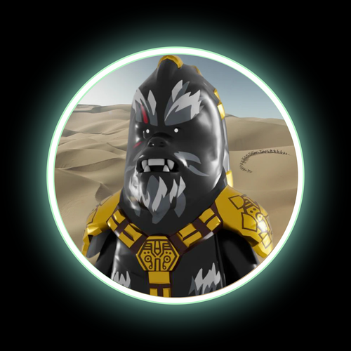 Black Krrsantan (The Book of Boba Fett) — custom Star Wars minifigure on premium 1:1 bricks