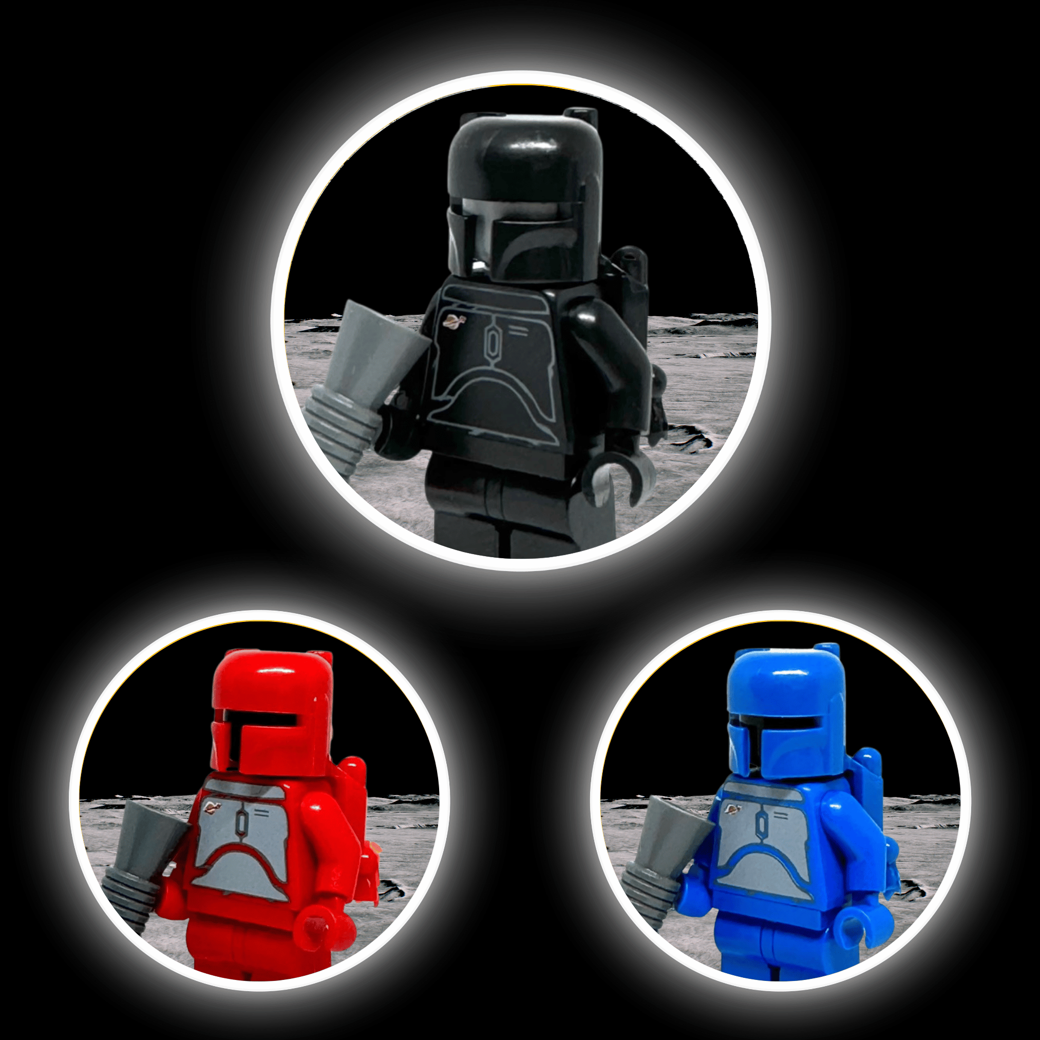 PREMIUM Retro Space Mandos - Official Parts Custom Figs