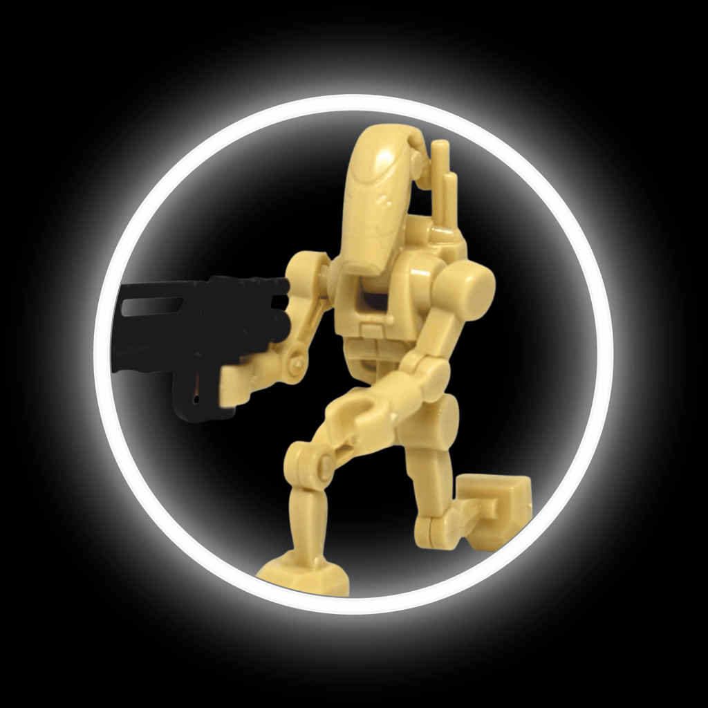 Posable B-1 Standard Battle Droid — custom Star Wars minifigure on premium 1:1 bricks