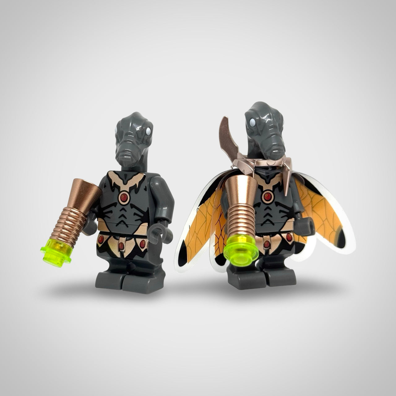 10x GEONOSIAN SWARM Grey w/ Rose Gold Armour + Zombie Head