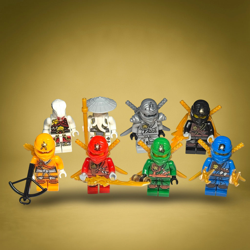 Master Wu, Pythor, Kai, Zane, Jay, Lloyd & Arin (8 PACK)