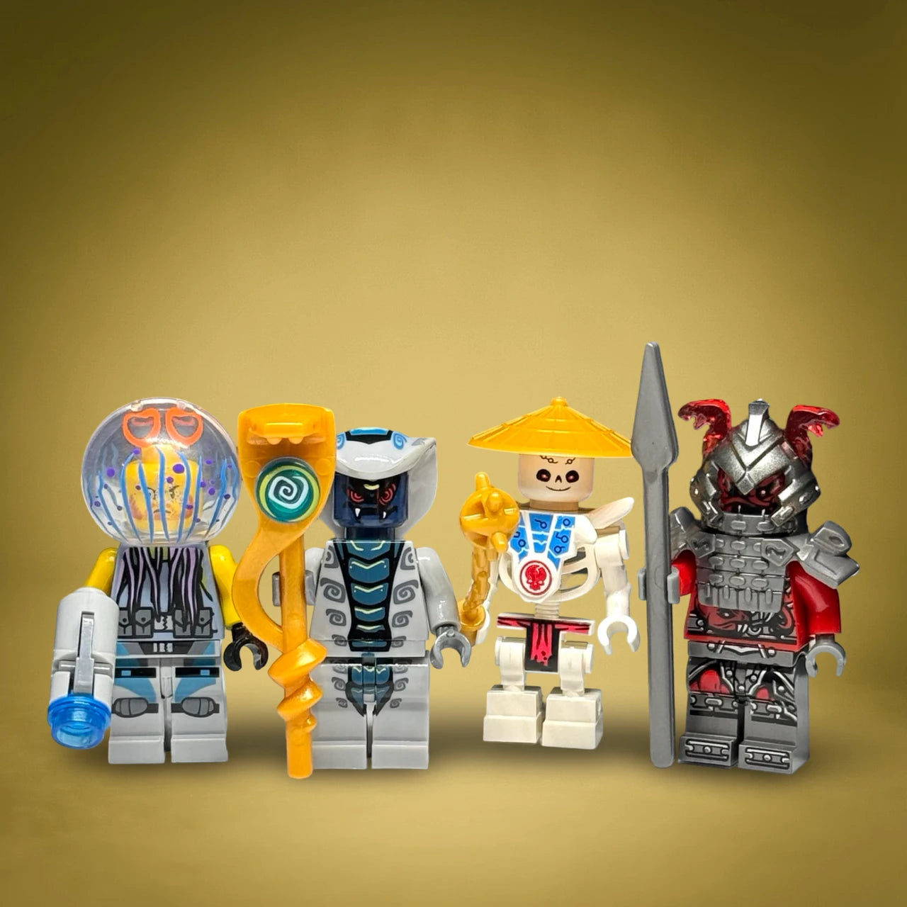 Bone Soldier, Serpentine Rattla, Jelly Shark Army & Vermillion Warrior (4 PACK)