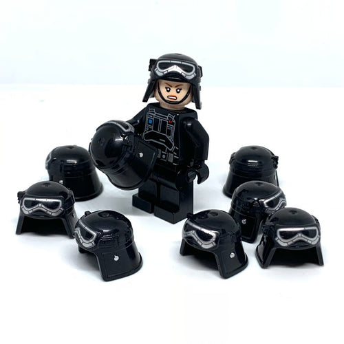 BLACK Imperial Army Helmet for Empire Mud Troopers AT-ST Drivers Swamp Troop… — custom Star Wars minifigure accessory, view 2