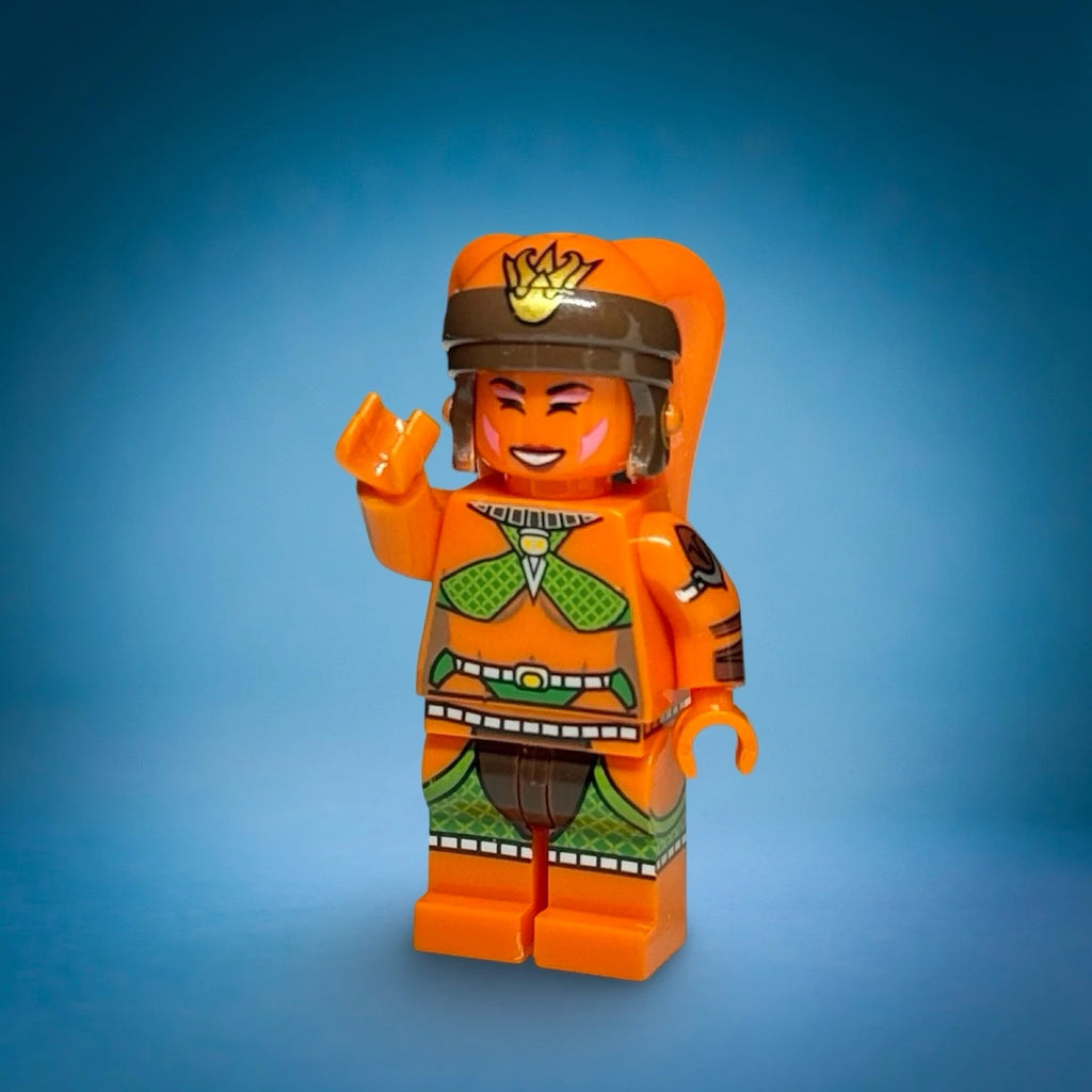 Orange Twi'lek dancer custom minifigure, view 4